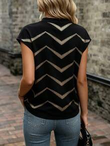 Áo sơ mi nữ cổ chữ V, kiểu dáng thường ngày, dễ phối đồ. - trắng - Xem 4