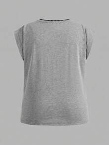 EMERY ROSE Bộ 3 món áo vest nữ cỡ lớn kiểu dáng thường ngày trang trí vỏ sò, thích hợp cho kỳ nghỉ hè. - Nhiều màu - Xem 10