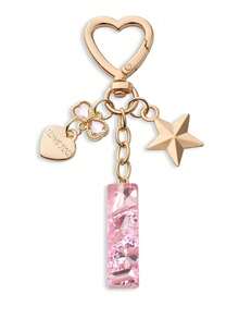 Llavero con letra linda, llavero rosa con diamante, llavero colgante de letra mayúscula de resina con lámina, llavero elegante, regalo para mujer, decoración de billetera, Día del Padre, Día de la Madre, regalo de cumpleaños, regalo festivo de Acción de Gracias y Navidad. - Polvo de diamante - Ver 14