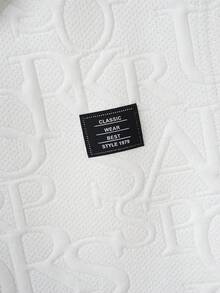 Manfinity Joysei 男士休闲纯色提花圆领背心，夏季 - 白色 - 查看 2