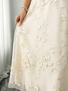 Plus Size Dresses - Apricot - View 5