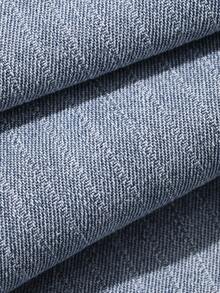 DAZY Quần jeans nữ dáng rộng, ống đứng, kẻ sọc, thích hợp cho mùa xuân và hè. - Màu xanh lam - Xem 7