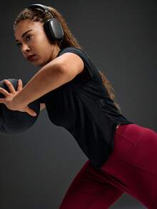 Powerista 加大码女式圆领短袖运动T恤，夏季 - 黑色 - 查看 6