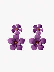 Opalesca 12pcs Bohemian Style Mixed Color Flower Metal Pendant Earring Set, Gift For Women & Girls Valentines,Mom,Mother,Mother's Day,Gift - Multicolor - View 7