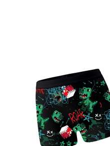 Bộ 10 quần lót boxer cho bé trai tuổi teen, phù hợp mọi mùa, màu đen, xanh lá cây, xám, in hình khủng long và quái vật, đồ mặc nhà. Chất liệu vải dệt kim mềm mại, thân thiện với da, thoải mái, thoáng khí, đa năng, phong cách hiện đại, cổ điển. Cạp quần co giãn chất lượng cao, bền bỉ, thiết yếu hàng ngày, giá trị tuyệt vời, nhiều lựa chọn cho trẻ năng động, đồ mặc nhà thư giãn, chất liệu cao cấp, nhẹ, linh hoạt mang lại sự thoải mái tối đa trong mọi hoạt động suốt cả ngày. - Nhiều màu - Xem 3