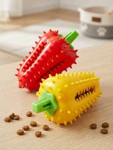 PETSIN 1 Quả bóng nhỏ hình giọt tiêu bằng chất liệu TPR, đồ chơi cho chó gặm, bàn chải đánh răng, đồ chơi đánh hơi cho thú cưng, đồ chơi giúp chó tự giải trí và thư giãn. - Nhiều màu - Xem 1