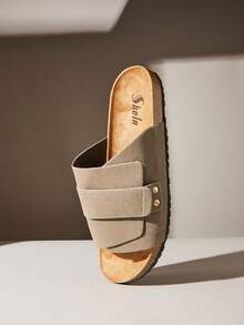 SHUZIA Men's Comfortable Arch Support Adjustable Strap Cork Footbed Sandals - Beige - View 6
