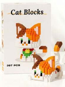 POKOJA LAND 可爱的猫咪积木玩具，方便携带，减压玩具，感官玩具，派对玩具，青少年玩具，派对、生日、圣诞节、周末和节假日的绝佳礼物。 - 彩色 - 查看 16