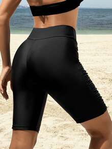 Swim SPRTY 26SS 女士春夏沙滩装，女士泳裤，单件装，性感网红风，现代、优雅、浪漫、性感休闲 - 黑色 - 查看 2