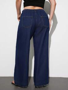Maija Jeans droits délavés décontracté grande taille - Jean brut - Voir 4