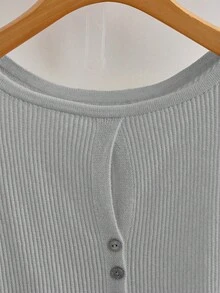 GlowEve Nueva llegada Suéter tejido de colores mixtos de moda europea y americana - Gris Claro - Ver 3