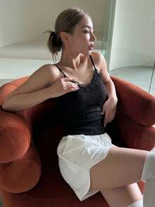 Áo hai dây phối ren đa năng dành cho nữ - màu đen - Xem 4