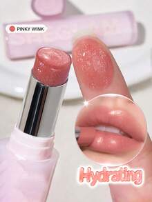 Silk Slip Lip Oil Balm-Pinky Wink Brand Beauty Makeup Face Paint Cosmetic For Women Girls Perfect For Spring Summer Ideal For Y2K Fancy Fashion Suitable For Birthday Mother'S Day Gift Rave Party Ready Best Color - 107 Pinky Wink - View 1