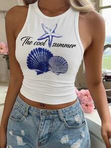 Mulvari Áo tank top nữ dáng ôm, cổ tròn, tối giản, thích hợp cho mùa hè. - Nhiều màu - Xem 5