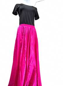 Đầm khiêu vũ dài thời trang, làm từ sợi polyester, váy ba lê satin dành cho nữ, thích hợp cho múa bụng, khiêu vũ, múa flamenco và múa rock. - Nhiều màu - Xem 13