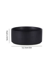 Ceramic Dual Bowl Pet Feeder Ergonomic Angled Design Non Slip Base Stable Dishwasher Cat Dog Water Food Set Black - multicolor - View 6