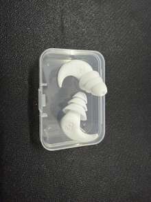 2PCS Anti Noise Silicone Ear Plugs Waterproof Swimming Ear Plugs For Sleep Diving Surfing Soft Comfortable Back To School Supplies - White - View 7