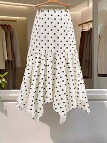 GlowEve Statement Polka Dot High Waist Women's Skirt - Multicolor - View 1