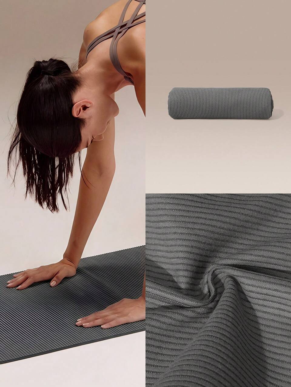 Fresh Focus Sweat-Wicking Quick-Dry Non-Slip Yoga Pilates Mat Towel Studio Gym Daily Active Wear