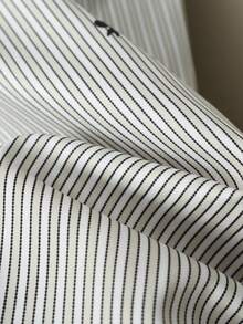 Everyssa 女士宽松休闲蝴蝶结条纹高腰口袋细节直筒裤，夏季 - 彩色 - 查看 3