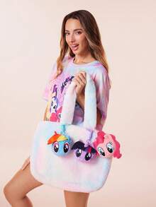 My Little Pony X SHEIN 1pc Cute Cartoon Pendant, Suitable For Boys And Girls, Fun Design, Can Be Hung On Coin Purse - Twilight Sparkle/Rainbow Dash/Pinkie Pie - Blue - View 4