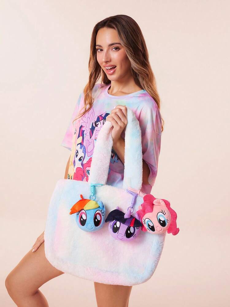My Little Pony X SHEIN 1个可爱卡通吊坠，男女皆宜，趣味设计，可挂在零钱包上 - 暮光闪闪/云宝黛西/碧琪 - 藍色 - 查看 4