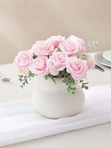 40pcs/Set Pink Artificial Flowers, Minimalist PS Foam Decorative Flowers, Home Decor (OPP Packaging) - Baby Pink - View 6