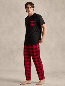 EverLounge Men Buffalo Plaid Print PJ Set / Pajama Set - Multicolor - View 5