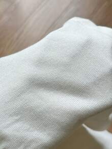 CovetEZ 女士抽绳腰带印花休闲百搭日常针织短裤 - 白色 - 查看 7