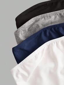 SHEIN EZwear 4件装女士纯色休闲抹胸上衣，夏季必备 - 彩色 - 查看 8