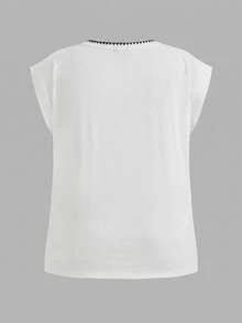 EMERY ROSE Bộ 3 món áo vest nữ cỡ lớn kiểu dáng thường ngày trang trí vỏ sò, thích hợp cho kỳ nghỉ hè. - Nhiều màu - Xem 7