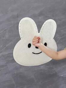 Silicone Bath Mat Multifunctional Rabbit Shaped Anti Slip Foot Scrubber Massage Mat Dead Skin Remover Exfoliating Mat For Shower Bathroom RV Home Spa Waterproof Easy Clean Comfortable Relaxing Foot Care Bathroom Accessory Gift For Women Men Home Essential Self Care Must Have - multicolor - View 3
