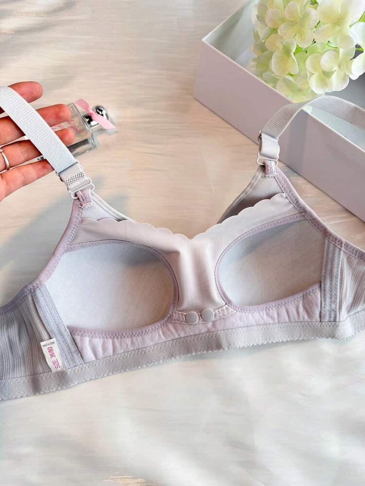 Women's Solid Color Adjustable Strap Casual Everyday Bra
