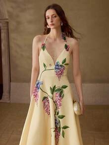 MOTF PREMIUM ELEGANT ELASTIC COMFORTABLE PRINTED & EMBROIDERED DRESS, SPRING/SUMMER - Multicolor - View 5