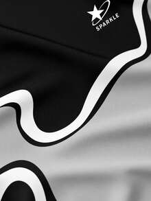 Aesthetic Post 男士休闲字母星形印花圆领短袖T恤 - 彩色 - 查看 4