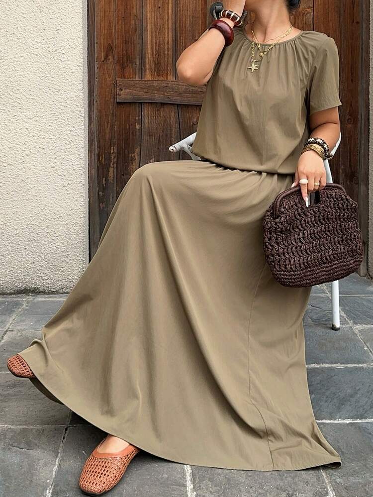 Dazy Plus Summer Sleeveless Crop Top With Elastic Waist A-Line Maxi Skirt Set, Casual Vacation Style, Plus Size For Women Spring/Summer Lounge Sets For Women