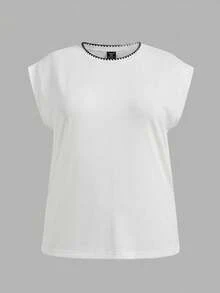 EMERY ROSE Bộ 3 món áo vest nữ cỡ lớn kiểu dáng thường ngày trang trí vỏ sò, thích hợp cho kỳ nghỉ hè. - Nhiều màu - Xem 6