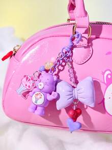 SHEIN X Care Bears Cartoon Bag Creative Hanger, Keychain, Gift - Purple - View 2