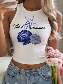 Mulvari Áo tank top nữ dáng ôm, cổ tròn, tối giản, thích hợp cho mùa hè. - Nhiều màu - Xem 6