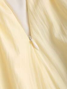 SHEIN Sweetro 女士甜美度假风黄色半身裙，春夏秋季 - 黃色 - 查看 4
