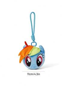 My Little Pony X SHEIN 1pc Cute Cartoon Pendant, Suitable For Boys And Girls, Fun Design, Can Be Hung On Coin Purse - Twilight Sparkle/Rainbow Dash/Pinkie Pie - Blue - View 3
