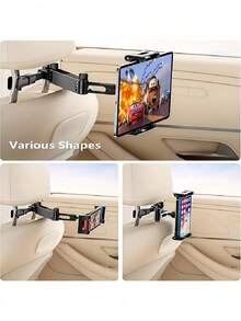 SHEIN 1PC CAR BACKSEAT HEADREST TABLET MOUNT 360 DEGREE ROTATION ADJUSTABLE COMPATIBLE WITH TABLETS SMARTPHONES CAR TRIP ESSENTIAL BIRTHDAY GIFT CAR ACCESSORIES CAR PHONE HOLDER - Multicolor - View 11