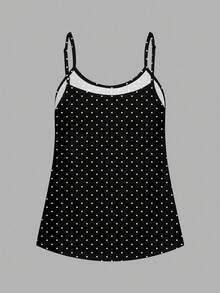 SHEIN EZwear 3pcs/Set Plus Size Casual Leopard & Polka Dot Print Camisole Tops, Suitable For Music Festival Outfits - Multicolor - View 7