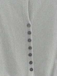 GlowEve Nueva llegada Suéter tejido de colores mixtos de moda europea y americana - Gris Claro - Ver 4