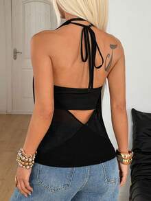 SHEIN Coolane 2 Áo tank top và áo camisole nữ - màu đen - Xem 9