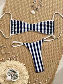 Swim Vcay Bộ đồ bơi 2 mảnh nữ mùa xuân/hè 2026 mới, họa tiết hoa ngẫu nhiên, kiểu dáng thanh lịch, thích hợp cho kỳ nghỉ biển. - Nhiều màu - Xem 1