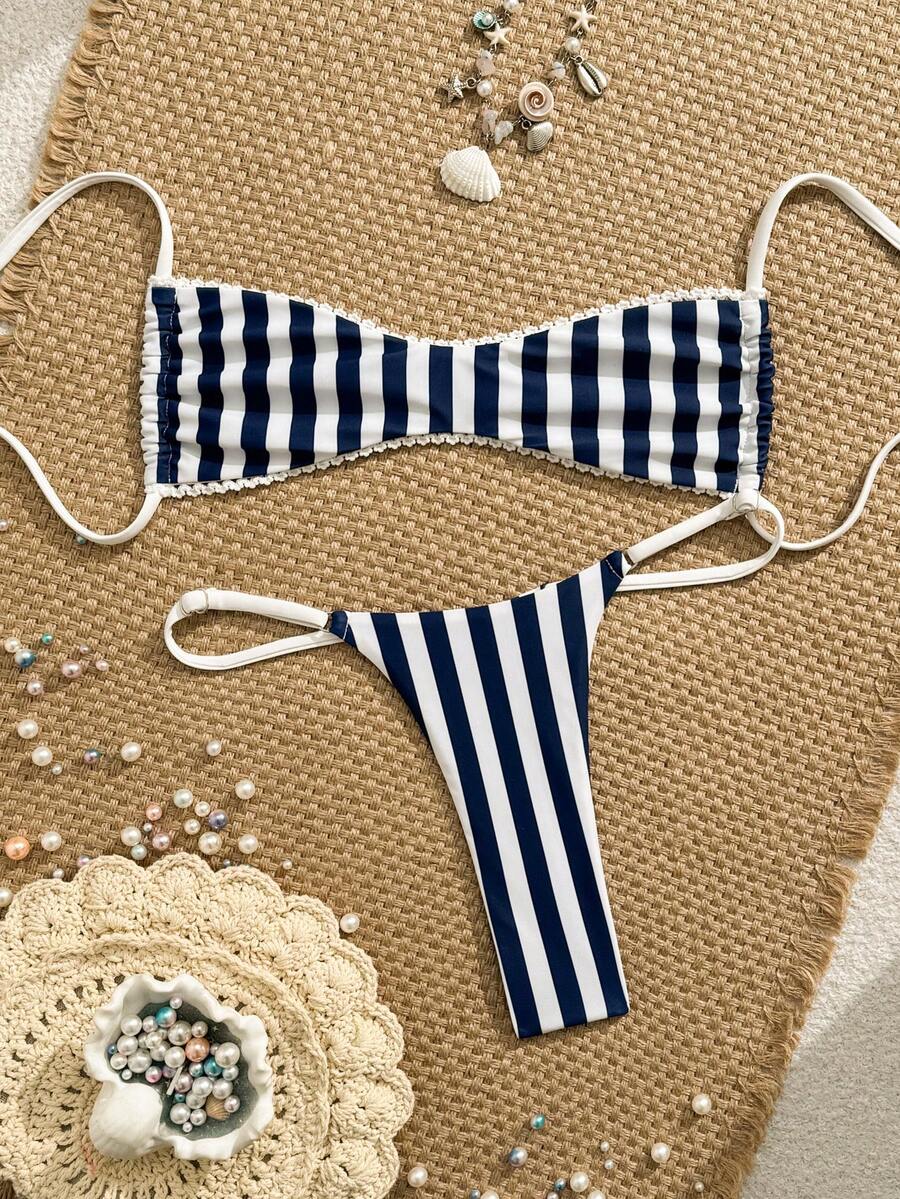 Swim Vcay Bộ đồ bơi 2 mảnh nữ mùa xuân/hè 2026 mới, họa tiết hoa ngẫu nhiên, kiểu dáng thanh lịch, thích hợp cho kỳ nghỉ biển. - Nhiều màu - Xem 1