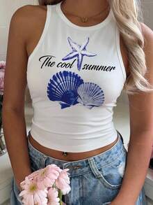 Mulvari Áo tank top nữ dáng ôm, cổ tròn, tối giản, thích hợp cho mùa hè. - Nhiều màu - Xem 3