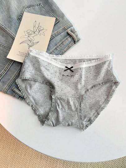 DAZY Bộ 2 chiếc quần lót lửng in chấm bi dành cho nữ