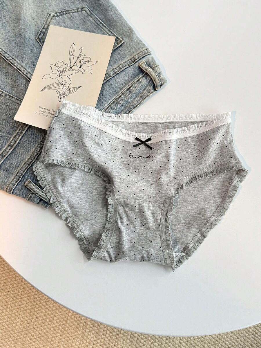 Set de 2 bragas cortas con estampado de lunares para mujer - Multicolor - Ver 1